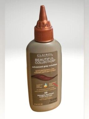 NWT Clairol Beautiful Collection Advanced Gray Solution 4R Mahogany Red Brown